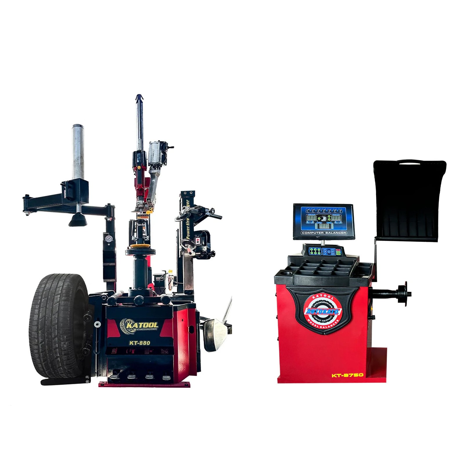 KATOOL KT-T880 Center Post Tire Changer + KT-B750 Wheel Balancer Combo KATOOL KT-T880 Center Post Tire Changer + KT-B750 Wheel Balancer Combo